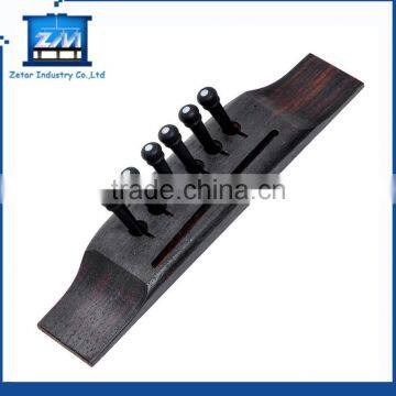 Yueton Pack of 2 Sets Black and White Plastic Bridge Pins & Saddle & Nut Replacement Parts for Acoustic Guitar photo-6