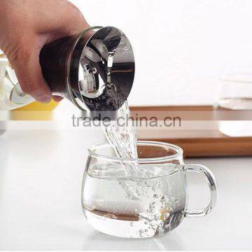 Glass Drip-free Carafe With Stainless Steel Silicone Flip-top Lid, Hot and Cold Water Pitcher, Tea/Coffee Maker photo-4