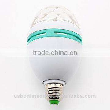 Fashionable 3W E27 RGB Led Crystal Magic Ball Light Led Rotating Lamp photo-3