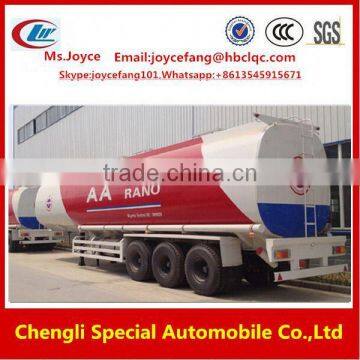 Crude petroleum oil refineries small fuel tank trailer aluminium alloy tank semi-trailer