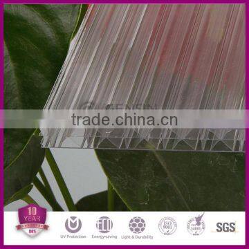 Multwall Colored Polycarbonate Sheet Roofing Triple Walls X Structure High Compact Strengthen UV Protector 10 Years Guarantee photo-2