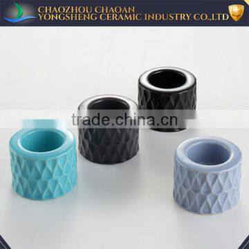 hand-made decorative ceramic candle holders