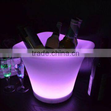 led lighted ice bucket/led bar wine cooler with remote