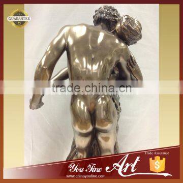 Naked Man Woman Kiss Bronze Sculpture photo-4