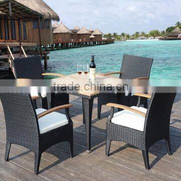 Luxury Outdoor Furniture, Black Rattan Outdoor Table With Chairs photo-3