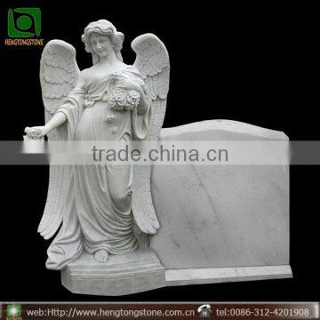 Unique Design White Marble Headstone