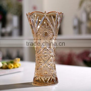 Attractive indoor flower arrangement container clear glass vase for wedding