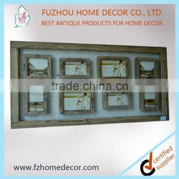 2016 new style decorative antique wooden multi glass photo frame