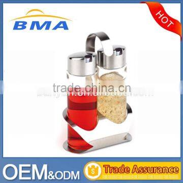 Stainless Steel 430 Stand Salt/pepper Bottle Set of Condiment Holder photo-3