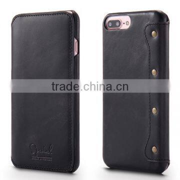 2017 5.5 Inch Universal Cowhide Flip Leather Phone Case For IPhone 7 Plus/6 Plus photo-2