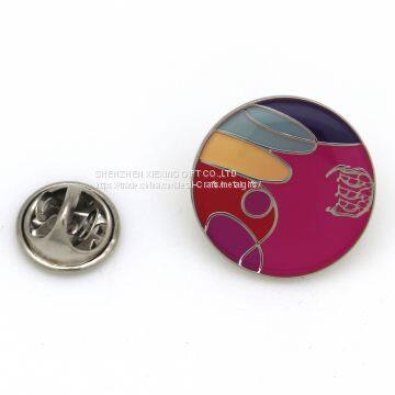 Promotion Custom Metal Company Logo Pin Round Name Button Badge photo-4