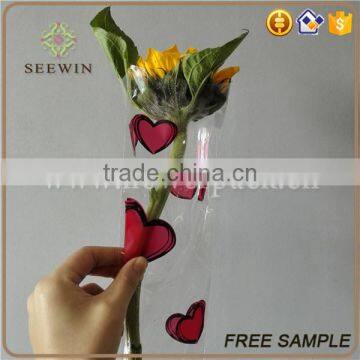 bopp film flower sleeve for valentines day