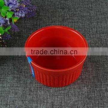 Colorful Red Porcelain Salad Bowl Black Cheap Pasta Bowl photo-2