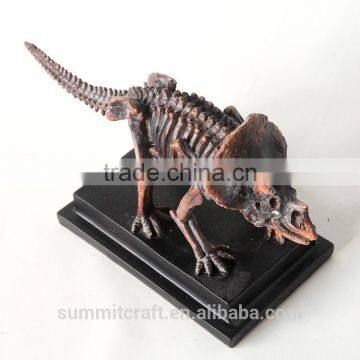 Decorative Resin Fake Triceratops Dinosaur Fossils Figurine photo-3