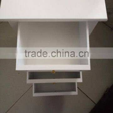 White Three Drawers Wooden Cabinet for Living Room Furnitures photo-3