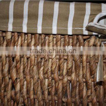 Wooden Cabinet With Four Wicker Drawers and One Door photo-6