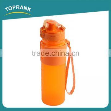 Promotional Foldable Food Grade Silicone Soft Water Bottle With Cap photo-2