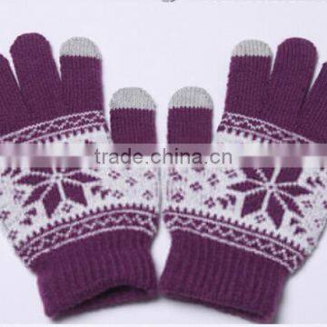 New Octagonal Flower Touch Sensor Gloves Winter Warm Touch Sensing Gloves photo-2