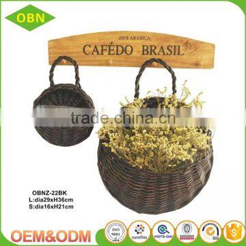 China factory high quality beautiful hanging flower gift basket wholesale decorate your garden