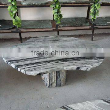Stone Table Forest Green Table Garden Decoration Bench Marble Garden Bench photo-4