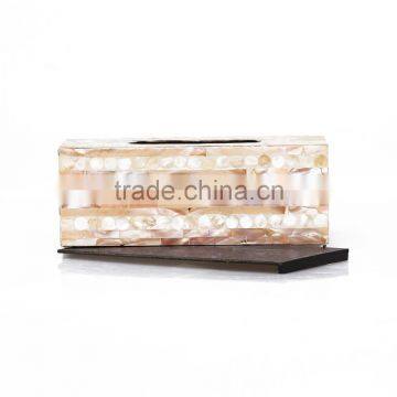 High Quality Best Selling Lacquer Rectangle Gold Tissue Box From Vietnam photo-2