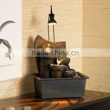 Faux Stone Table Fountain With Crystal Accent photo-3