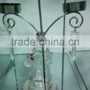 High Quality Glass Snowman With Candle Holder photo-3