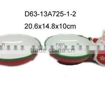 Ceramic christmas candy plates