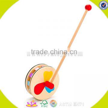 newest kids wooden push toy wholesale children wooden push toy cheap baby wooden push toy W05A013