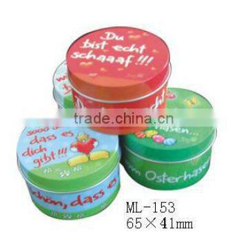 Round Mini Candy Tin Container