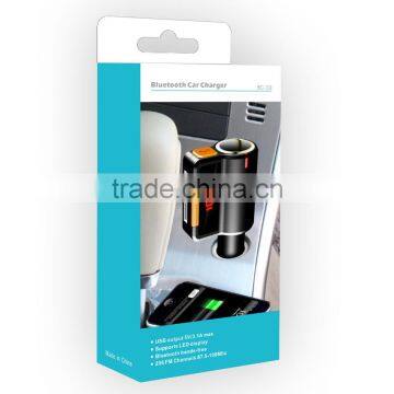 Dual USB Auto Car Charger Kit With Wireless Bluetooth Hands Free Calling Speaker MP3 Player FM Transmitter Cigar Lighter photo-6