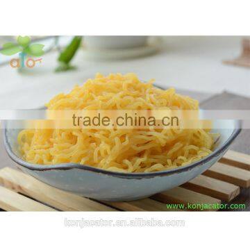 Japanese traditional instant noodles, konjac shirataki noodle, konjac pasta with carrot