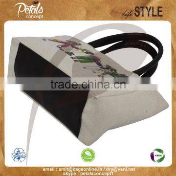 12 oz Natural Canvas Tote Bag With Polyester Lining & With PU Padded Handle & Bottom photo-6