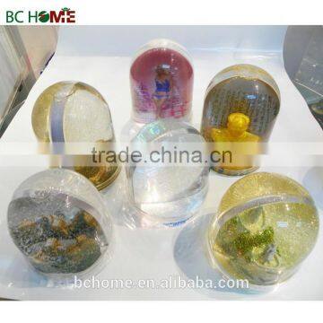 USA Plastic 3D Snow Globe /Building Snow Globe/Plastic snow globe with printing