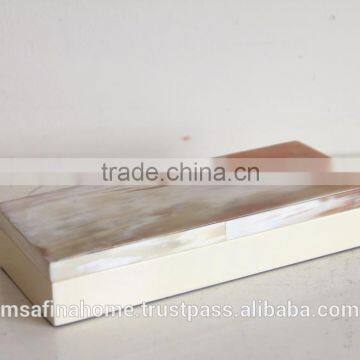 Rectangle white horn lacquer box