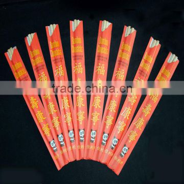 Open sleeve packing twin disposable bamboo chopstick