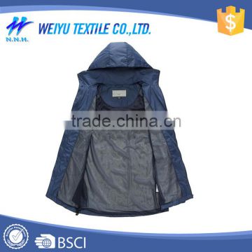 Wholesale breathable windbreaker jacket men with AC coating