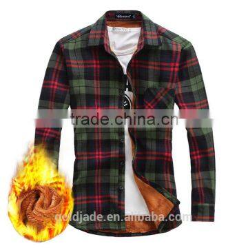 OEM 2016 Fashion Check Latest Shirt Designs for Men , Fleece Casual Shirt Men photo-3