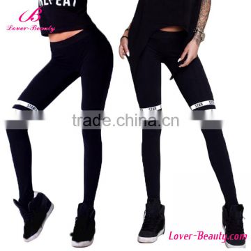 Hot Sale Two Bars High Waist Custom Yoga Jogger Pants