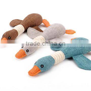 Cute Hotsale Promotion Kids Stuffed Duck Toy for Dog Green photo-3