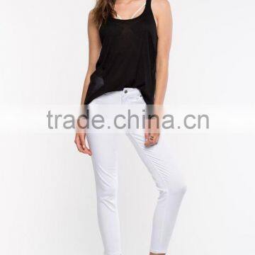 ladies basic skinny custom made cheap jeans OEM service