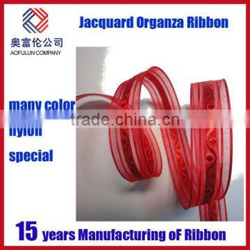 organza red ribbon for party