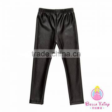 New Fashion Baby Girls Gold Color PU Pants photo-6