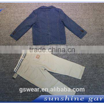 Newest Design Boys Clothing Suits Handsome Jean 3 Pieces Children Sets For Kids Clothes photo-2