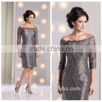 dark gray lace latest evening designs ladies suit