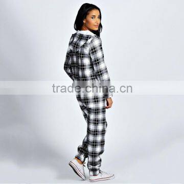 Wholesale Family Flannel Black and White Adult Onesie 100 Cotton photo-2