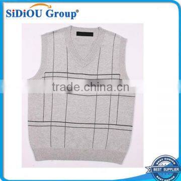 High Quality Plain Grey V Shape Sweater