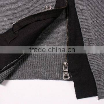 Long Sleeve Grey Button Down Cardigan Sweater For Men photo-4