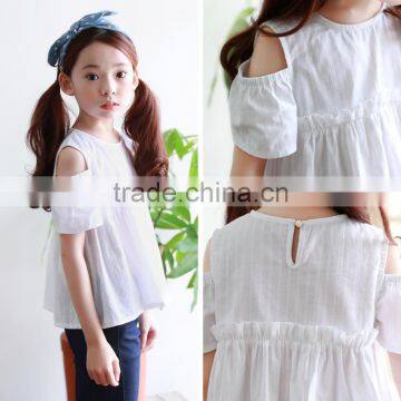 S17612A Girls Cotton Short Sleeve T-Shirt Childrens Tops photo-5
