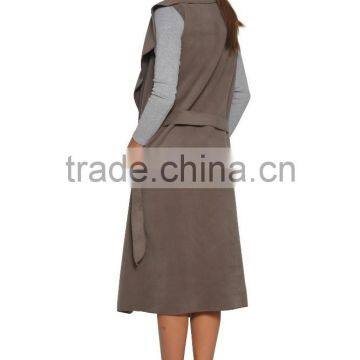 Oversized Waterfall Collar Loose Fit Coat Fashion Women Trench Coat photo-3